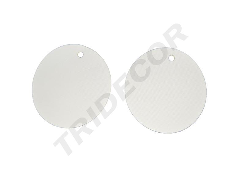Etiquetas Redondas Troqueladas, Color Blanco 6X6 Cm 100 Unidades