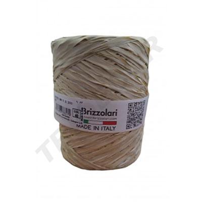 Cinta De Rafia Beige Bicolor 5 mm 200 Metros