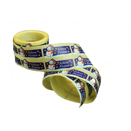 Etiquetas Navideñas Muñeco De Nieve 500 Pegatinas