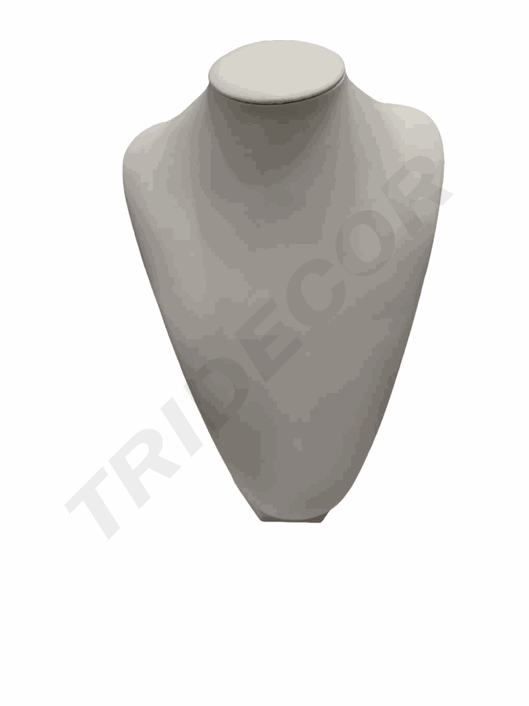 Expositor Collar En Polipiel Blanco 26.5x22x12cm