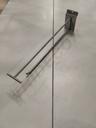 双线电镀带价格牌槽板钩 Gancho Doble Cromado Con Portaprecio para Pane de lama6mm 40cm