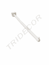 白色椭圆一钉卡扁管钩 35cm 16mm Gancho Con Un Clavo Color Blanco para El Tubo Rectángulo 50/caja