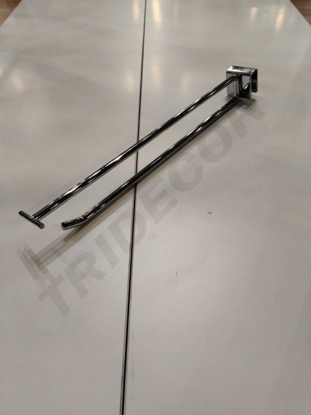 双线电镀带价格牌卡扁管 Gancho de precio para tubo rectangular 30 cm