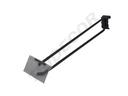 Doppio gancio grigio con portaprezzo per righelli/maglie 30cm 6mm