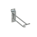 Gancho doble con portaprecio para panel de lama, 15 cm, 6 mm