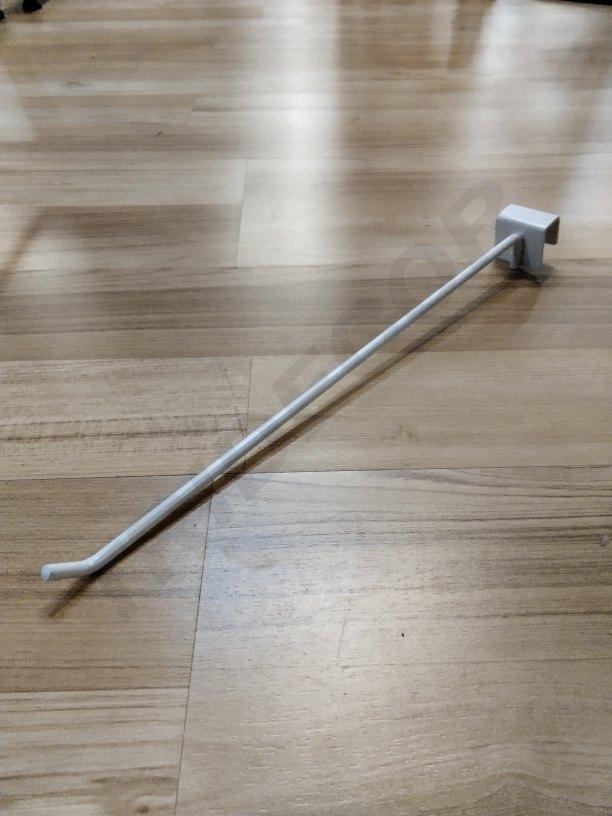 Crochet Blanc pour Tube Rectangulaire 35Cm 6mm