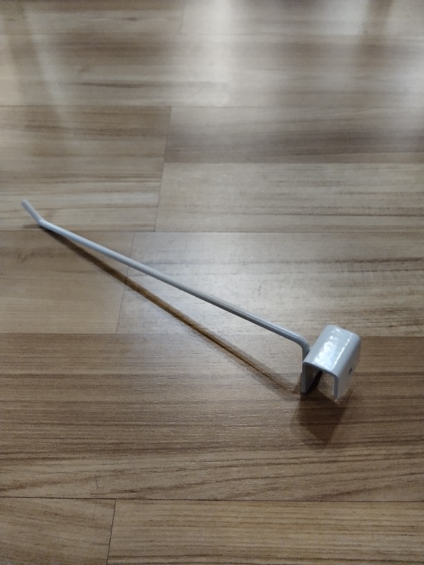 White Hook for Rectangular Tube 30Cm 6mm