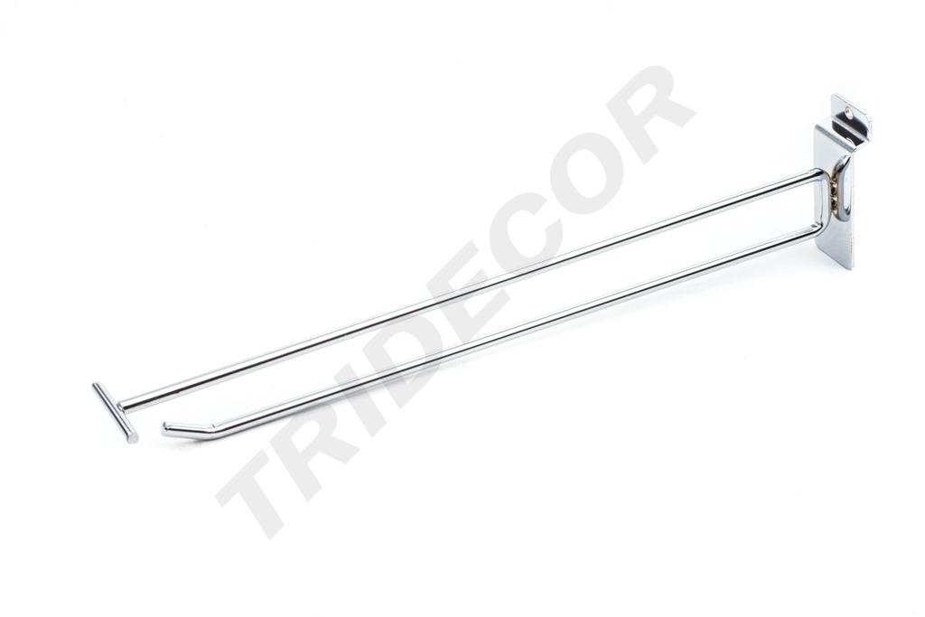 Hook with Price Holder for Slat Panel 40 cm 6 mm