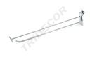 卡槽板双线电镀带价格牌 Gancho Doble Cromado Con Portaprecio para Pane de lama 6mm 40cm