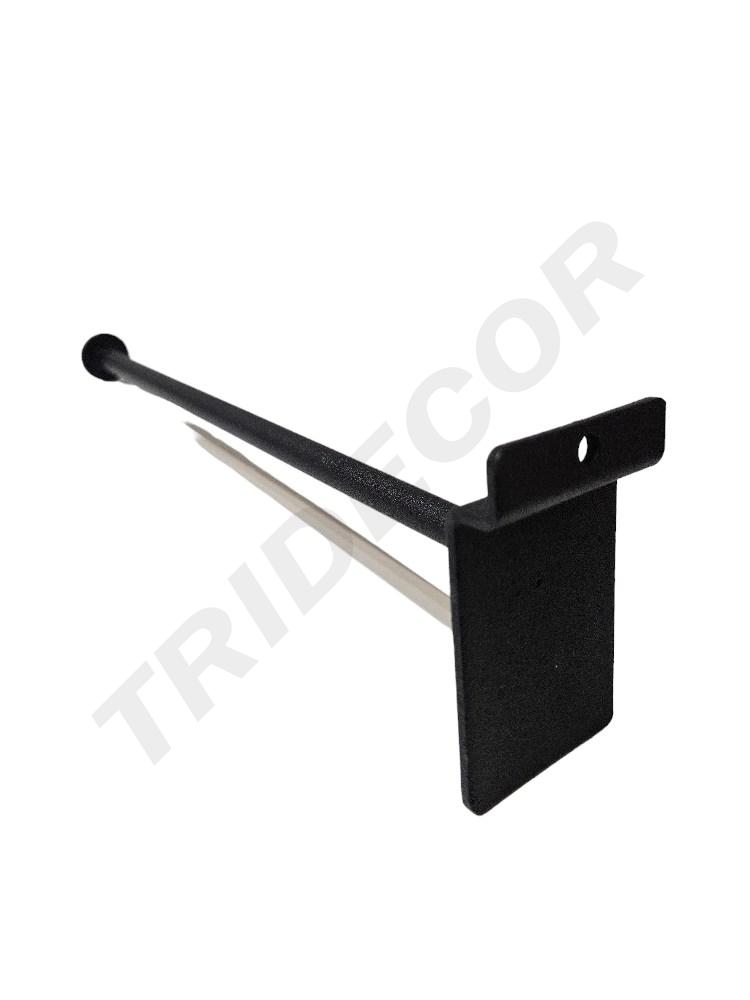 亚黑加粗内衣架网钩 Gancho Negro para lama Con Tope 30cm 10mm 10mm 30cm