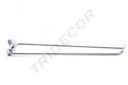 Chrome Hook with Price Holder for Rectangular Tube 25 cm 6 mm