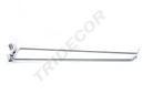 Gancho Cromado con Portaprecio para Tubo Rectangular 25 cm 6 mm