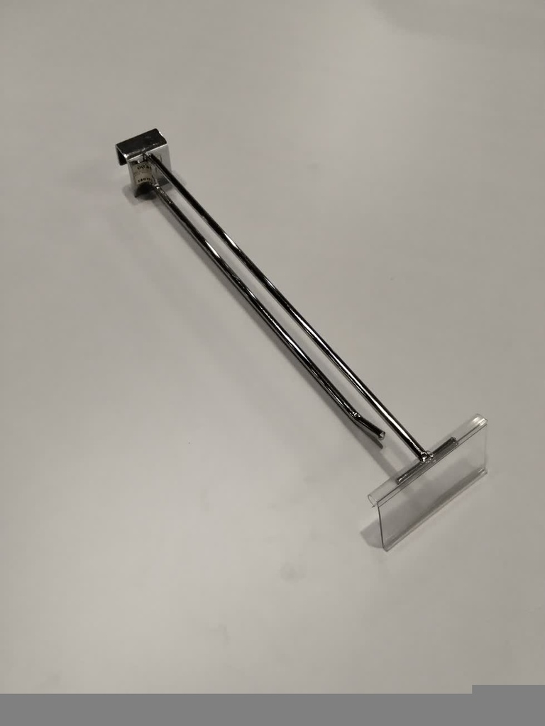 Hook with Price Holder for Rectangular Tube 35 cm 6 mm