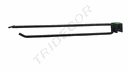Gancio grigio per tubo rettangolare 35cm 8mm