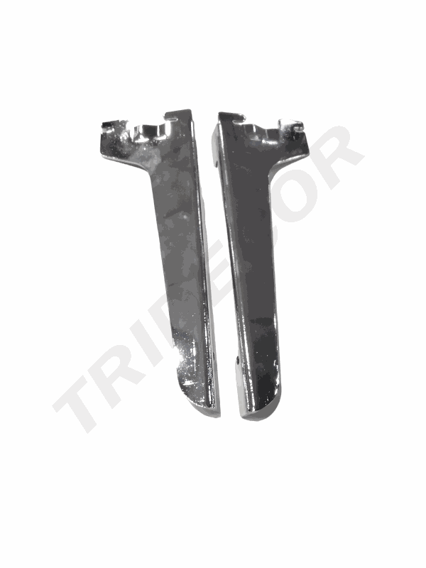 单鱼尾三角电镀玻璃托Soporte Simple para Cremallera Cristal Cromado 20cm 50/caja