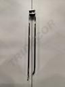 卡扁管双线电镀带价格牌gancho de cromo con soporte de precio para tubo rectangular 8mm 35cm50/caja