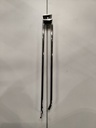 Chrome Hook with Price Holder for Rectangular Tube 35 cm 8 mm