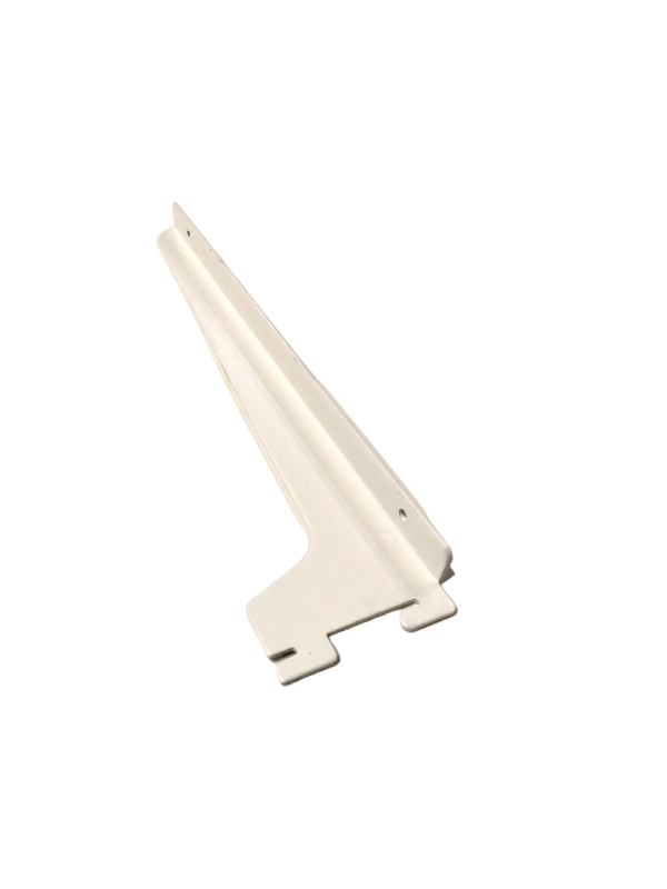 Simple white shelf support for rack system, 30 cm