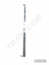 单边脚不锈钢横杆 Barra Simpie Cremallera Acero Inoxidable 118.7cm 15X30mm 0.9mm 20/caja