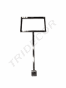 Moldura A5 Portacartel Horizontal En Acero Inoxidable Mate Para Tubo