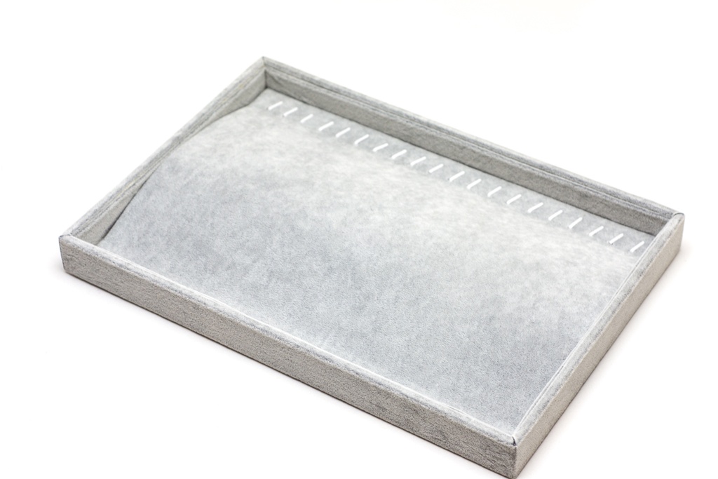 009818 Jewelry Display Stand Gray Wavy Tray