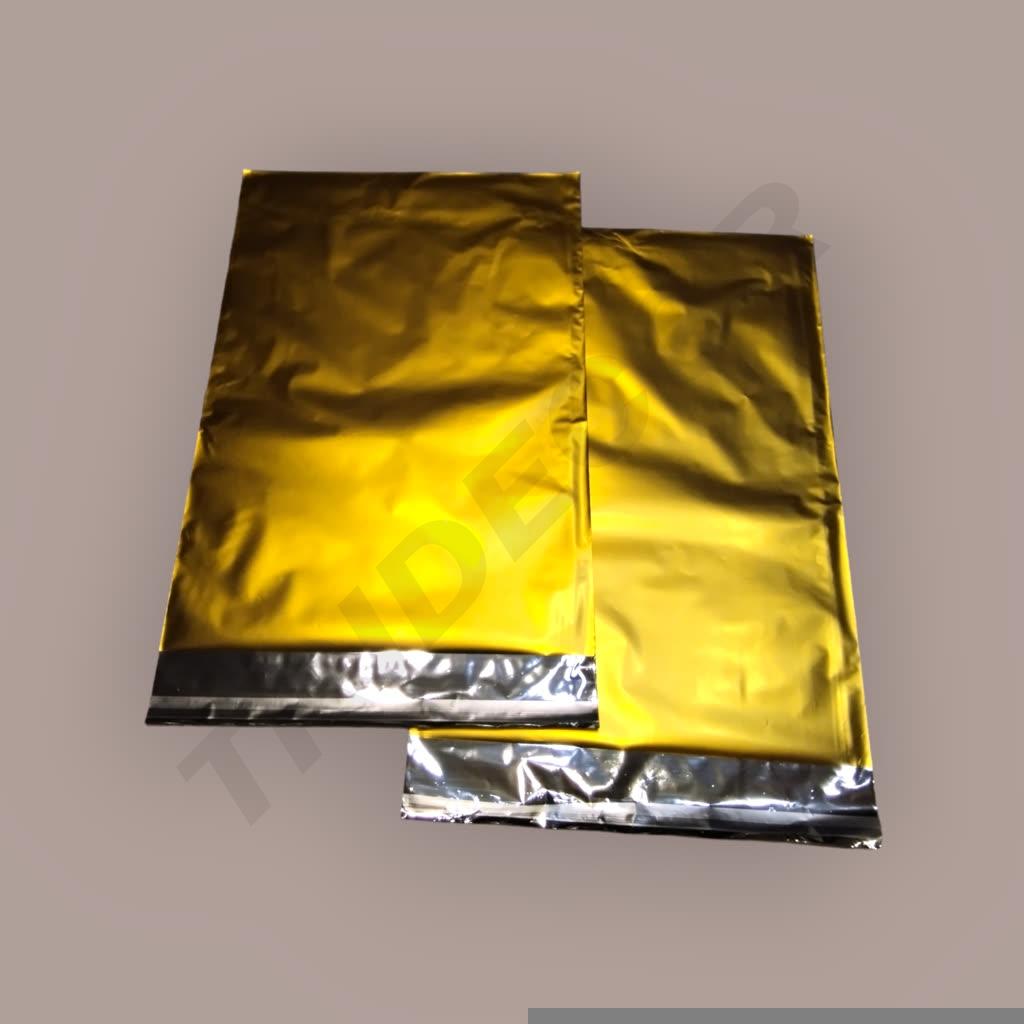 Sobres Metalizados Dorados Con Adhesivo 35X50+6 Cm
