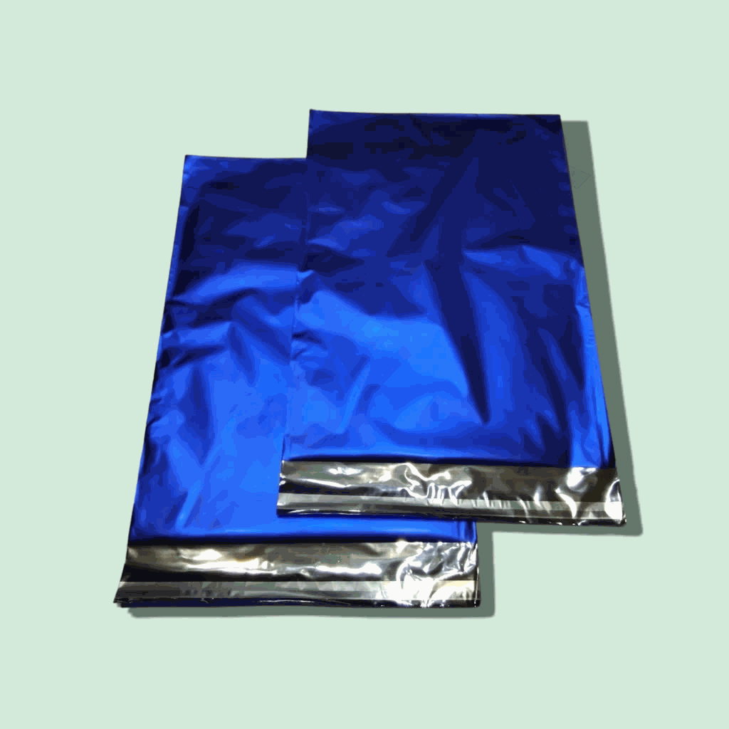Sobres Metalizados Azules Con Adhesivo 40X60+6 cm