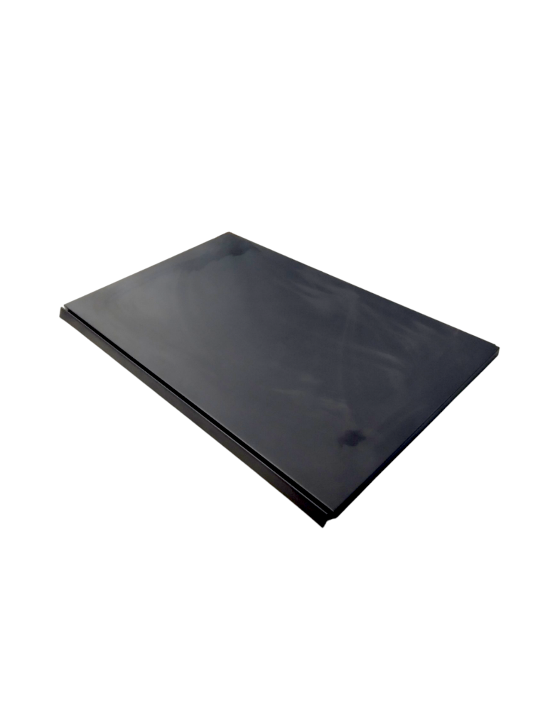 Sheet Metal Tray Gray Background 90x60cm