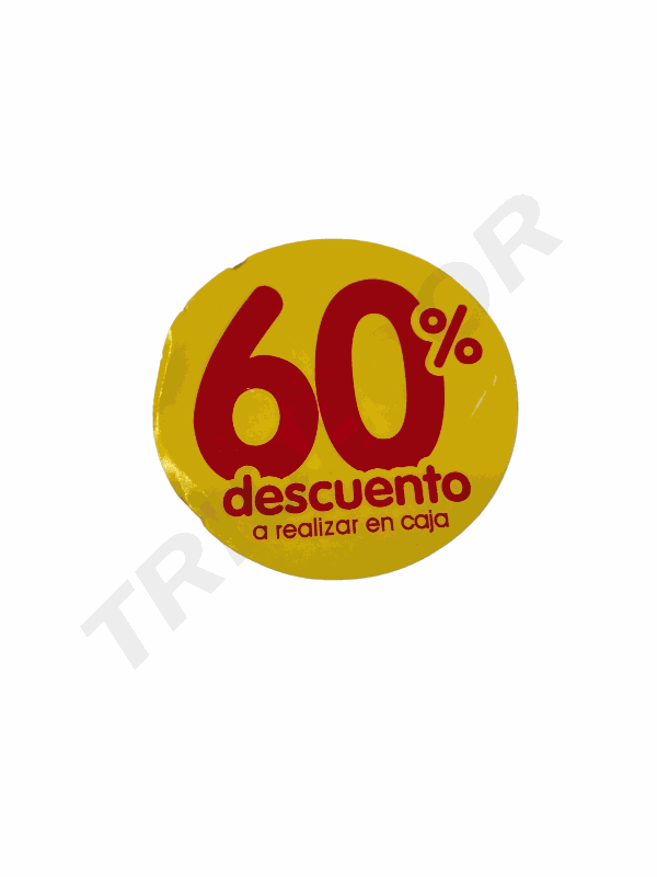 Sticker -60% discount TO BE REALIZED