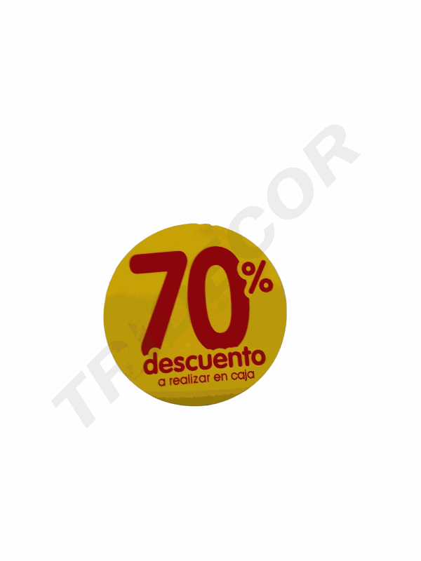 Sticker -70% reducere DE REALIZAT