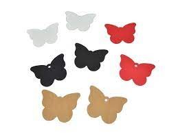 Large Die-Cut Butterfly Label 6.5x4.5cm Various Colors