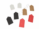 Rechteckiges gestanztes Etikett, 5 x 3,1 cm, 100 Stück/Packung, verschiedene Farben