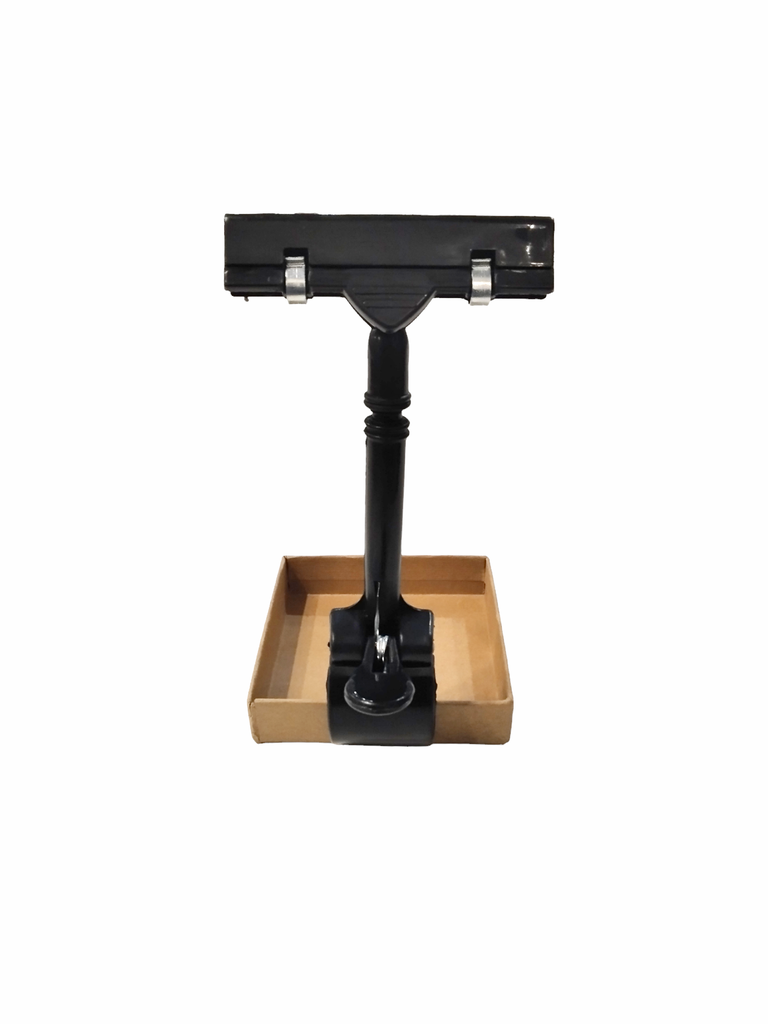 Price holder with black plastic clamp