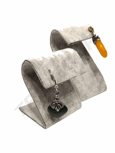 [019583] 耳环展示架“S" Pack de 2 Expos.Para Pendiente Forma de "S"-- Terc.Gris