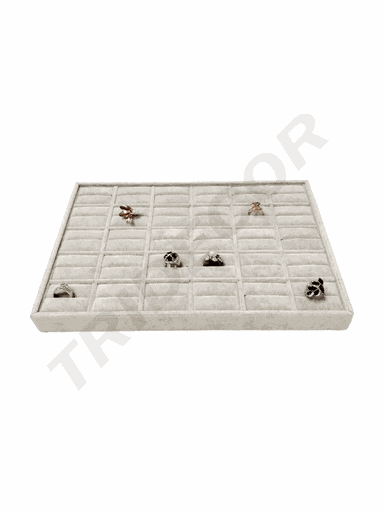 [019589] Bandeja Lisa para 30 Anillos -- Terc.Gris