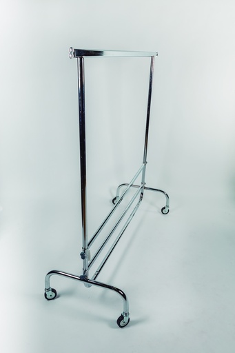 [038001] Faltbarer Kleiderständer mit Rädern 150x50x160 cm Chrom