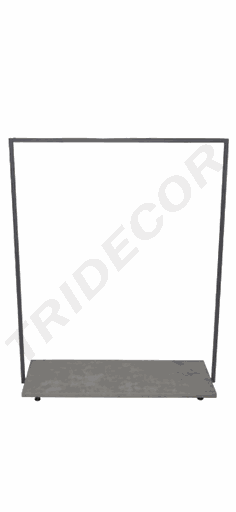 [038707] Dark Gray Coat Rack with Simpre Bar Base 40X110X140cm