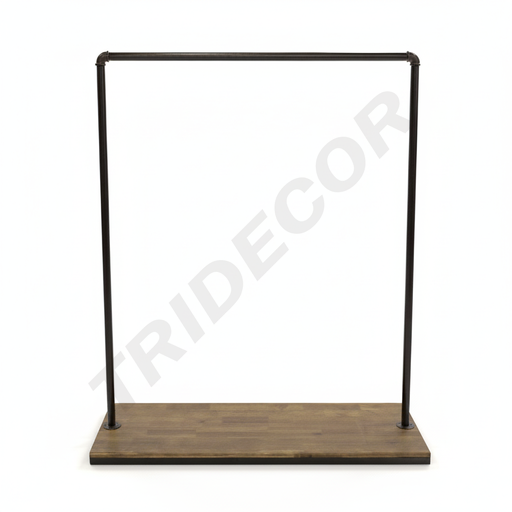 [038747] Vintage Coat Rack with One Shelf