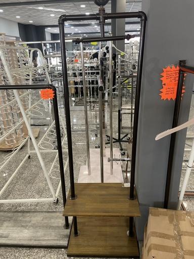 [038748] Cabide vintage com 2 prateleiras e