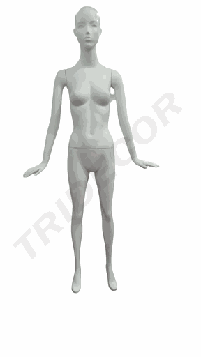 [040784] Maniquí De Mujer Color Blanco Postura Recta
