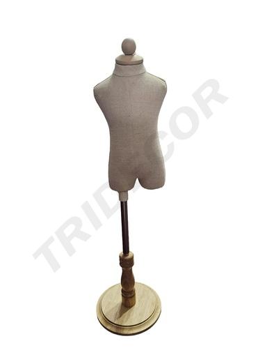 [040928] Busto Infantil Con Base Redonda De Madera Clara 6 Meses