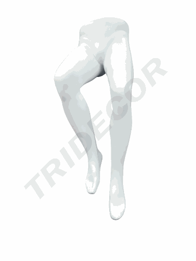 [040936] Expositor Piernas De Hombre Para Pantalon Blanco Mate