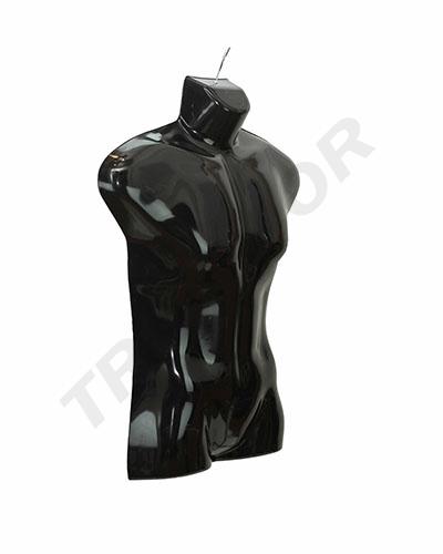 [041003] Silhouette Man Half Body Black Color