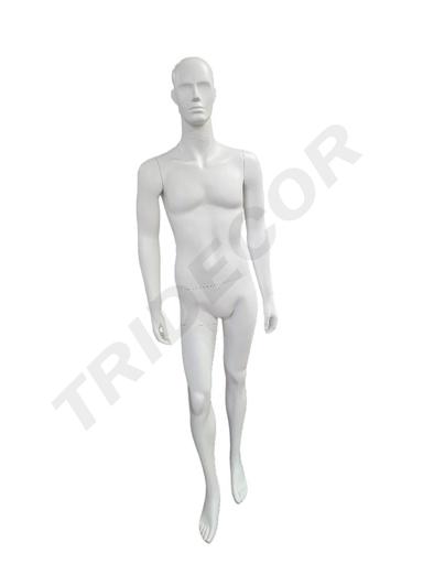 [041097] Maniquí Hombre Cuerpo Completo Blanco Mate