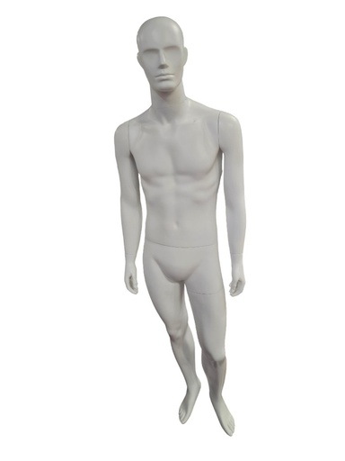 [041098] Maniquí Hombre Cuerpo Completo Blanco Mate