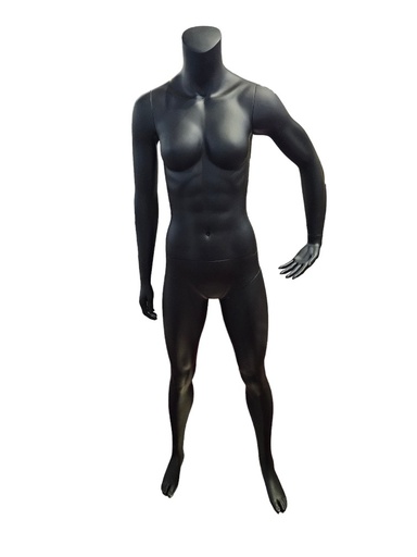 [041222] Mannequin femme sport Headless Noir Mat