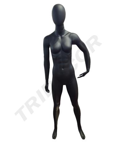 [041227] Female Sports Mannequin With Matte Black Head