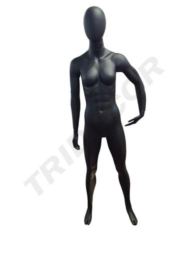 [041227] Maniquí Mujer Deportivo Con Cabeza Color Negro Mate