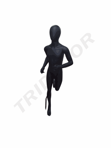 [041230] Mannequin Enfant Sportif Couleur Noir Mat