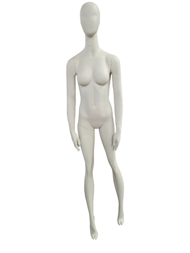 [041245] Manequim Mulher Sentada Cor Branco Creme